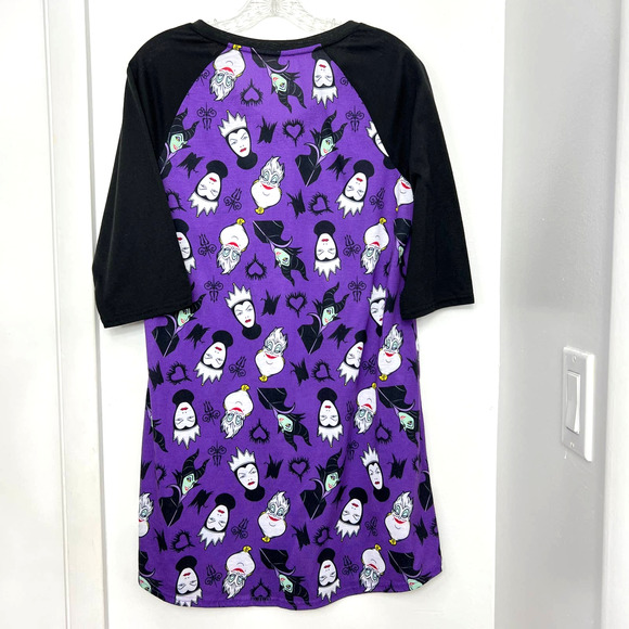 Disney Villains quarter sleeve sleep shirt size M - Picture 2 of 3